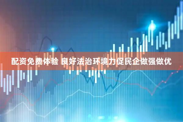 配资免费体验 良好法治环境力促民企做强做优