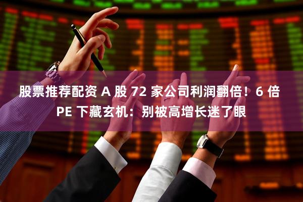 股票推荐配资 A 股 72 家公司利润翻倍！6 倍 PE 下藏玄机：别被高增长迷了眼